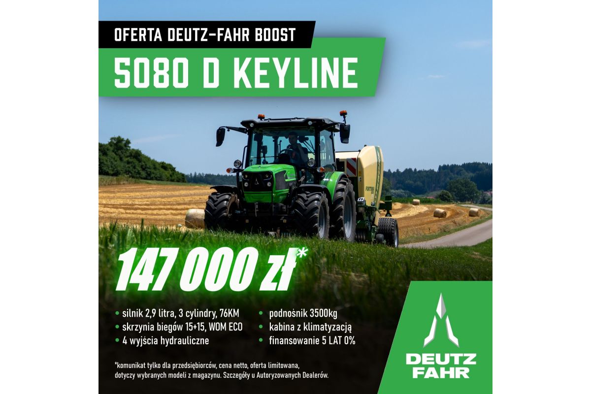 Deutz-Fahr 5080 D Keyline – Oferta Boost | Cena, Dane i Finansowanie